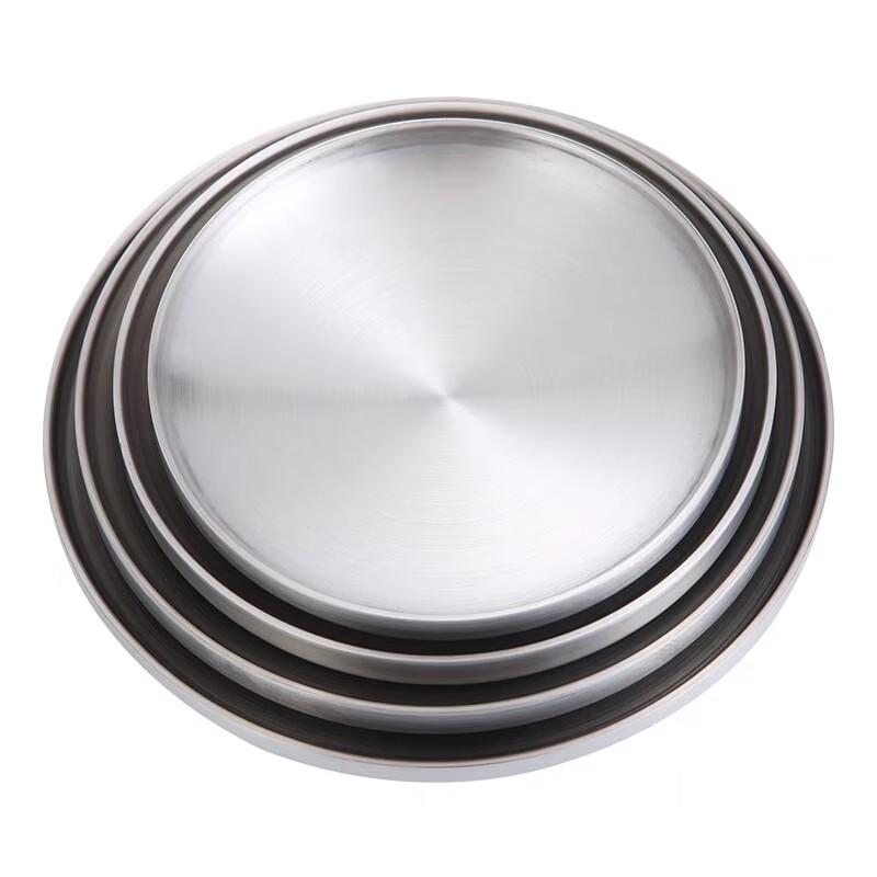 

ZISIZ 304 Stainless Steel Round Dining Plate