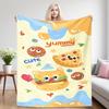 Yummy Food Nap Blanket,Flannel Blanket,Suitable For Sofas,Beds,Cars,Rooms,Offices,Camping,Exquisite Gift Blankets