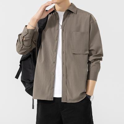 Spring and Autumn New Products Men's Long Sleeve Shirt Men's Trend Loose Casual Versatile Shirt Jacket Boys