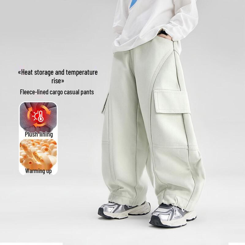 Boys Winter Fleece-Lined Cargo Pants 130