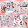 BORAMDO Valentine's Day Window Clings 12 Sheets, Happy Valentine's Day Gnome Decals Stickers, Removable Pink Decorations for Glass Windows, Holiday