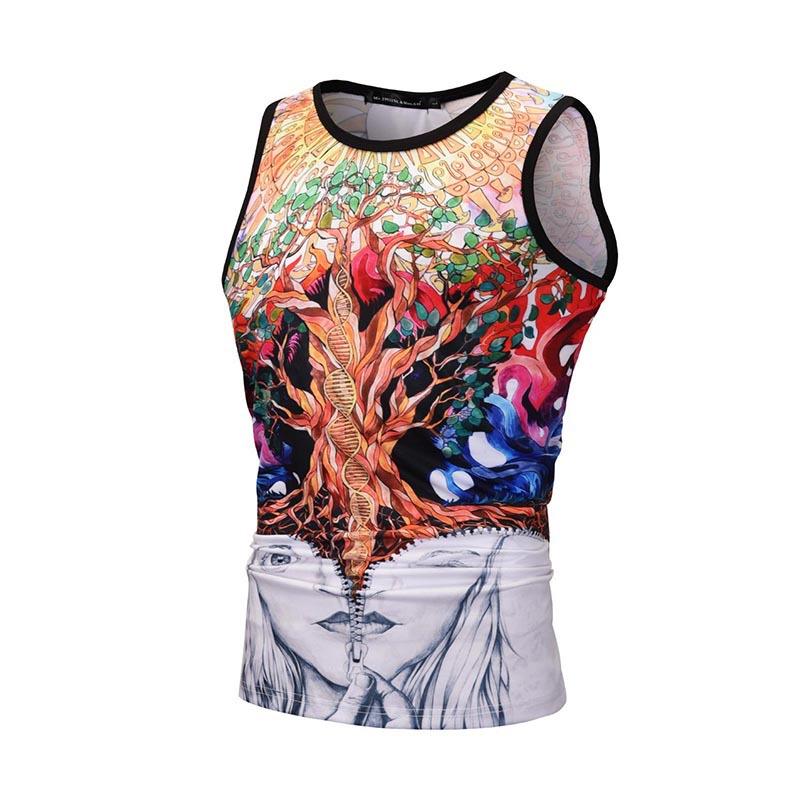 Mens Tank Summer Tops Vest Casual 3d Printed Graphics Tees Tshirts Sleeveless