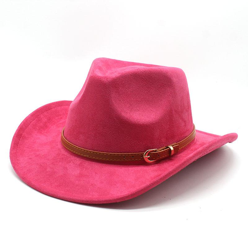 Minority Suede Top Hat Farm Style Western Cowboy Hat Men Ladies Jazz Hat
