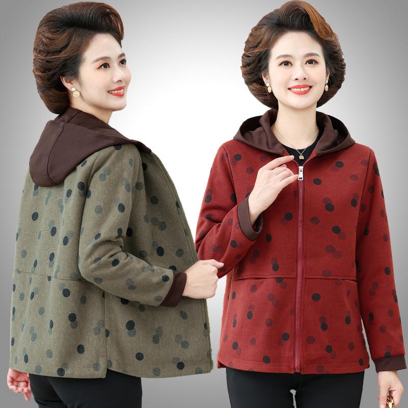 Spring new hooded jacket short casual top medium women's jacket