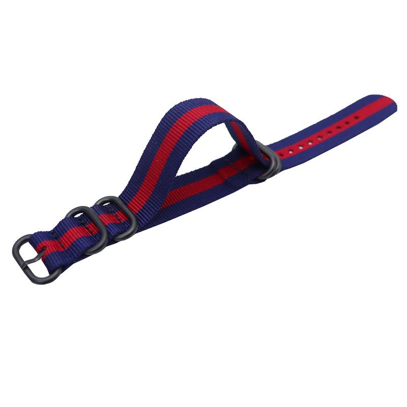 Zulu NATO Nylon Watch Strap with Black Five-Ring Buckle, 18/20/22/24mm Options Available