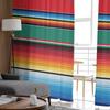 Bunte mexikanische Streifen Schlafzimmer transparente transparente Vorhänge Urlaub Dekoration Fenster Voile Tüll Vorhang
