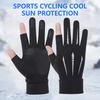 LOOGDEEL Summer Two Finger Ice Silk Gloves Outdoor Sports Ice Silk Gloves Thin Sunscreen Quick Drying Breathable Cycling 6