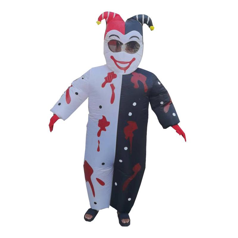 Halloween & Christmas Inflatable Evil Clown Costume - Quirky and Funny Doll Prop Suit
