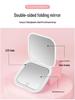 Portable LED Lighted Makeup Mirror - Travel-Friendly, Handheld, Folding Beauty Mirror for Touch-Ups