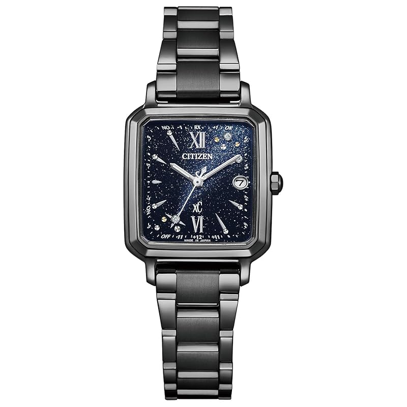 

[Citizen] watch cross sea Photovoltaic eco-drive radio clock waterproof Limited model Comes with replacement band black navy meteor shower diamond