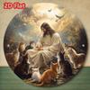 3D Tinplate Cross Religious Wall Art, Devotional Metal Decor, Flat 2D Picture Home Gift