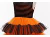 Halloween Princess Striped Irregular Puff Mesh Skirt - Witch Costume
