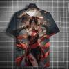 Animation Beauty Sexy Printed Men's 3D Printed T-shirt Casual Loose Short Sleeve Oversized Daily Casual Crewneck Breathable Top