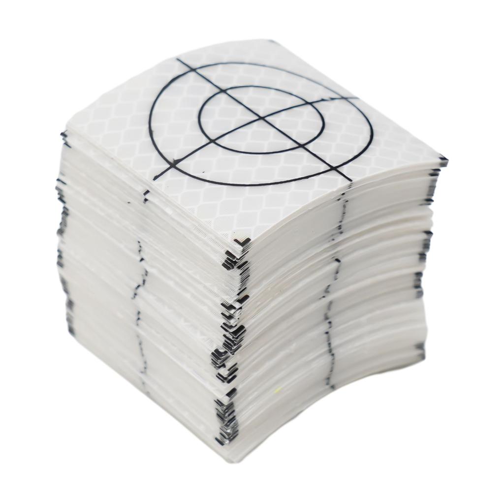 100pcs 0/30/40/50/60mmtotal Station Reflector Reflector Sheet For Total Station Survey Target Sheet Reflective Sticker