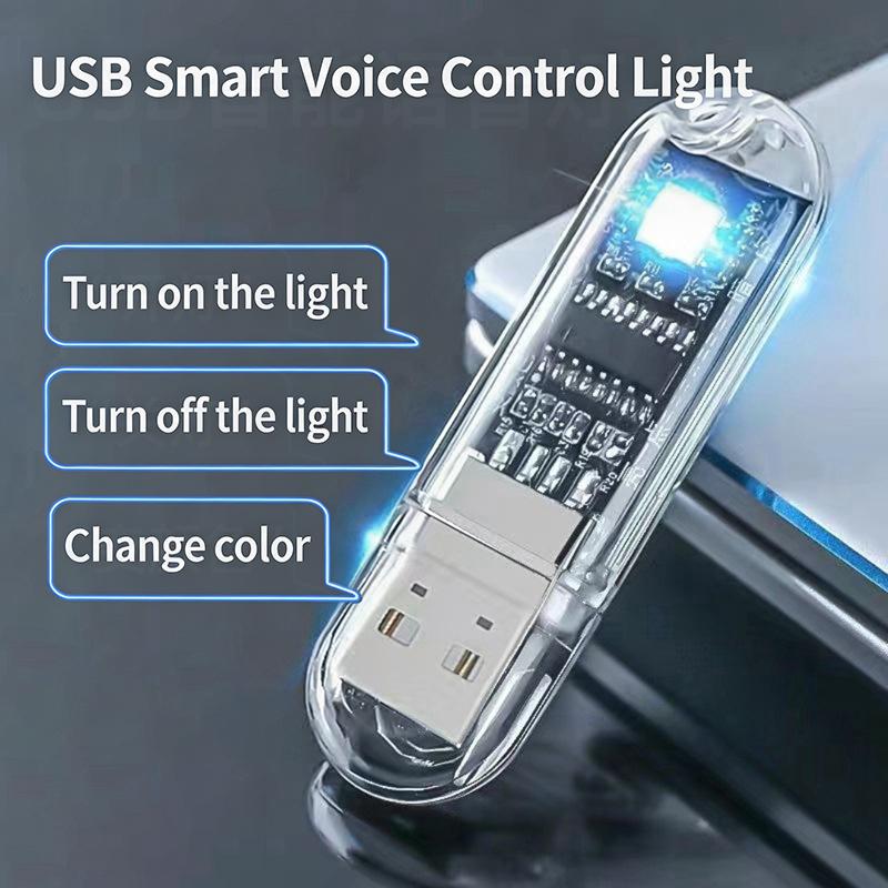 Ai Voice-Controlled Usb Sound-Activated Led Night Light/Bedside Sleep Light