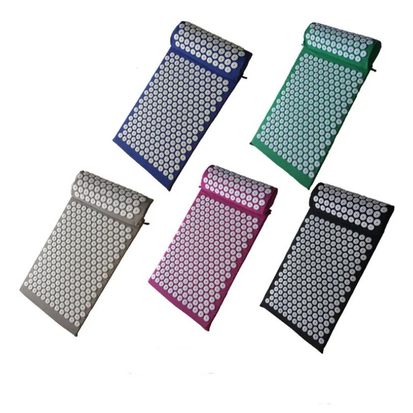 Massagegerät Yoga Matte Kissen Akupressur Massagematte Sets Dornen Fitness Yoga Pilates Stressabbau Rückenschmerzen Applikator Kuznetsov