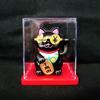 Solar-Powered Waving Maneki-neko Ornament, 2-Inch, Attracts Wealth for Office Desk or Cashier Counter Decoration