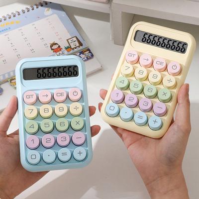 10 Digits Calculator with Big Button 15-Degree Tilt Design LCD Display Mechanical Switch Portable Aesthetic Calculator