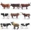 Pvc Farm Cow Long Horned Bull Yellow Cattle Model For Kids Learning Toy And Home Decoration