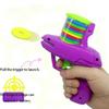 Kids Outdoor Foam Disc Gun Toy Double Launcher Interactive Parent-Child Flying Game Shooting Toy for Children