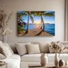 Tropical Sea Beach Posters Palm Tree Silhouettes Sunset Canvas Painting Posters and Prints Wall Art Images Home Decor Cuadros