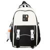 Schoolbag New Student School Bag Girls Anti-splashing Backpack Premium Contrast Color Nylon Middle School Student Backpack