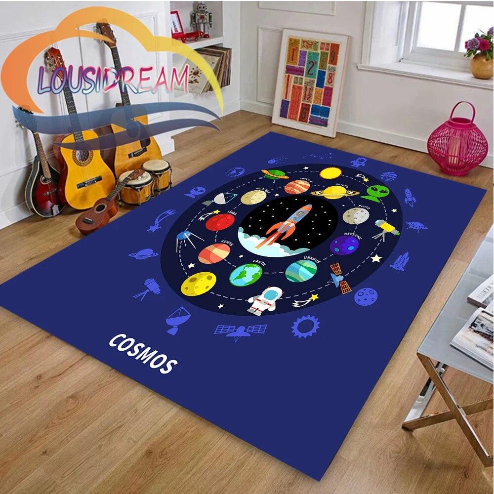 3D Pattern space universe  vector and many planets in galaxy-Popular Cushion In Europe  America Fashionable Carpet