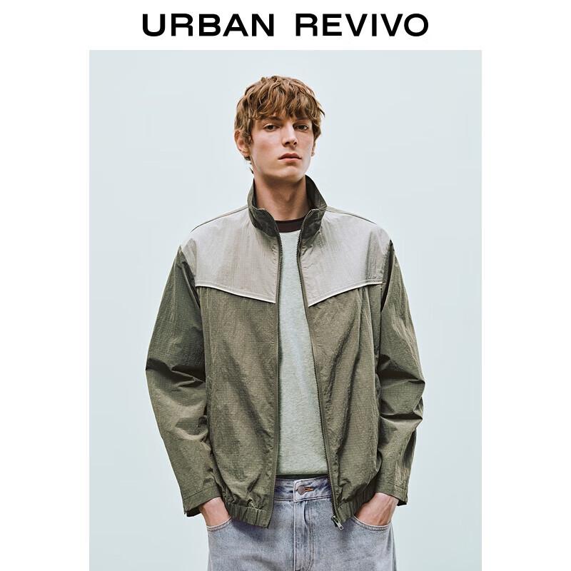 

UR 2025 Men s Autumn Plaid Patchwork Loose Jacket S