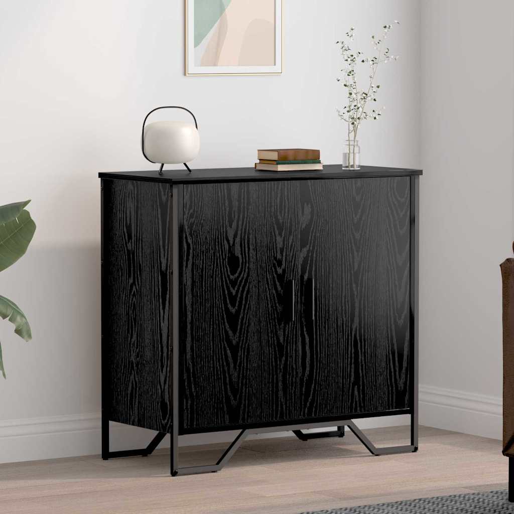 Sideboard Black Oak Effect 78 x 35 x 74.5 cm