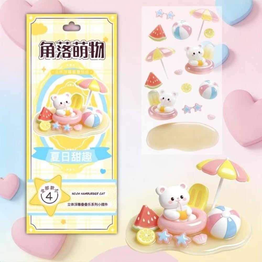 Mini Ornament DIY Stacking Stickers Handmade Relief Stickers Scrapbooking