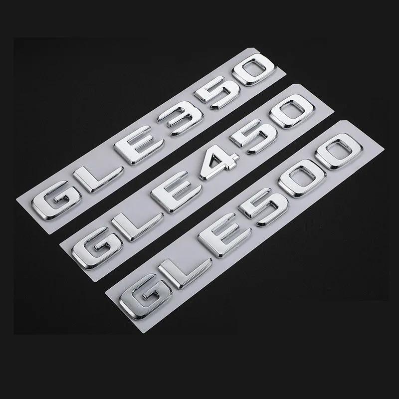 ABS 3D Chromowane Litery Na Bagażnik Samochodu Emblemat Logo DTETTY Mercedes GLE 350 450 500 W166 W167 GLS 450 500 X166 X167 Akcesoria z Napisem