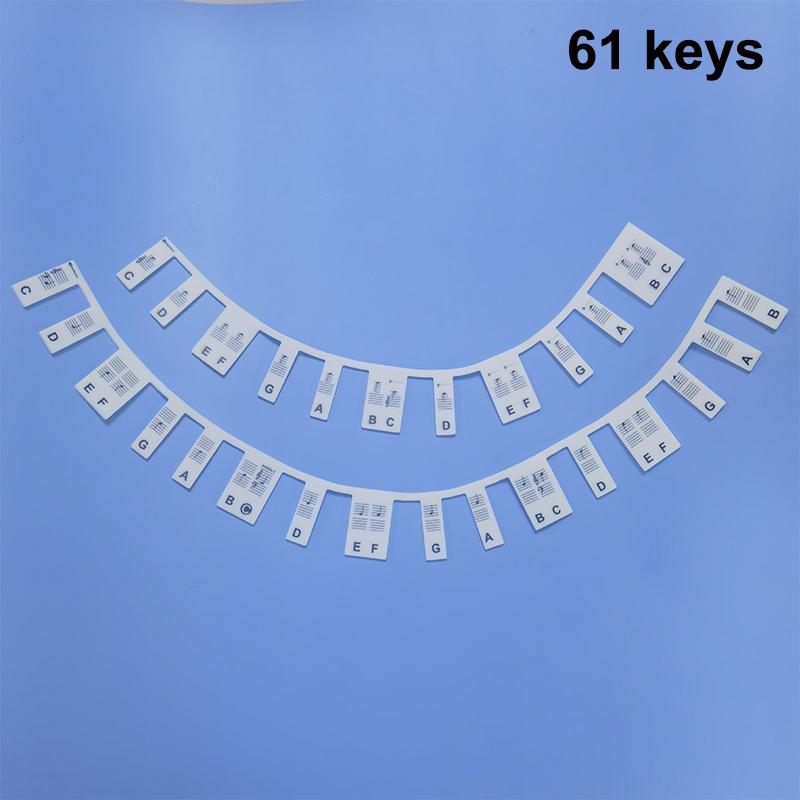 

88 Keys Removable Piano Keyboard Note Labels Silicone Piano Key Stickers For Beginners Kids Electronic Piano Note Bar