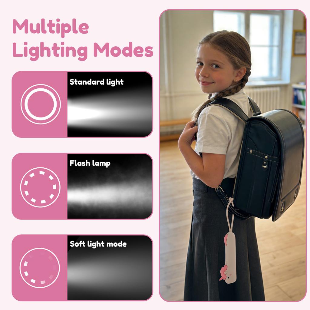 1Pc LED Flashlight USB Rechargeable Silicone Dimmable Flashlight Animal Hanging Night Light Bedtime Story Torch for Outdoor Home