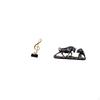 Creative Resin Music Bull Sculpture Modern Tabletop Ornament Feng Shui Animal Figurine Centerpiece