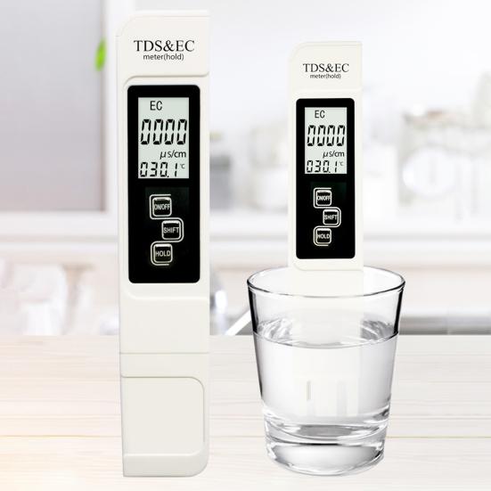 4-in-1 TDS Water Quality Test Pen Digital Display High Precise Portable Battery Powered Multi-Function Digital Water Purity Tester