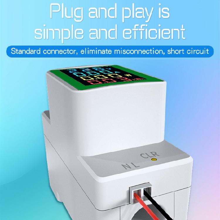 Single Phase Energy Meter Din Rail Electricity Usage Monitors AC50-300Volt 0-100A Voltmeter Ammeter Watt Kwh