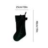 Red/Green Velvet Christmas Stocking Xmas Eve Mantel Decor Stocking Velvet Bow Stockings Candy Gift Bag Christmas Tree Stockings