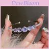 Minimalist Zircon Round Open Cuff Bracelet For Women Korean Style Fine Jewelry 2024