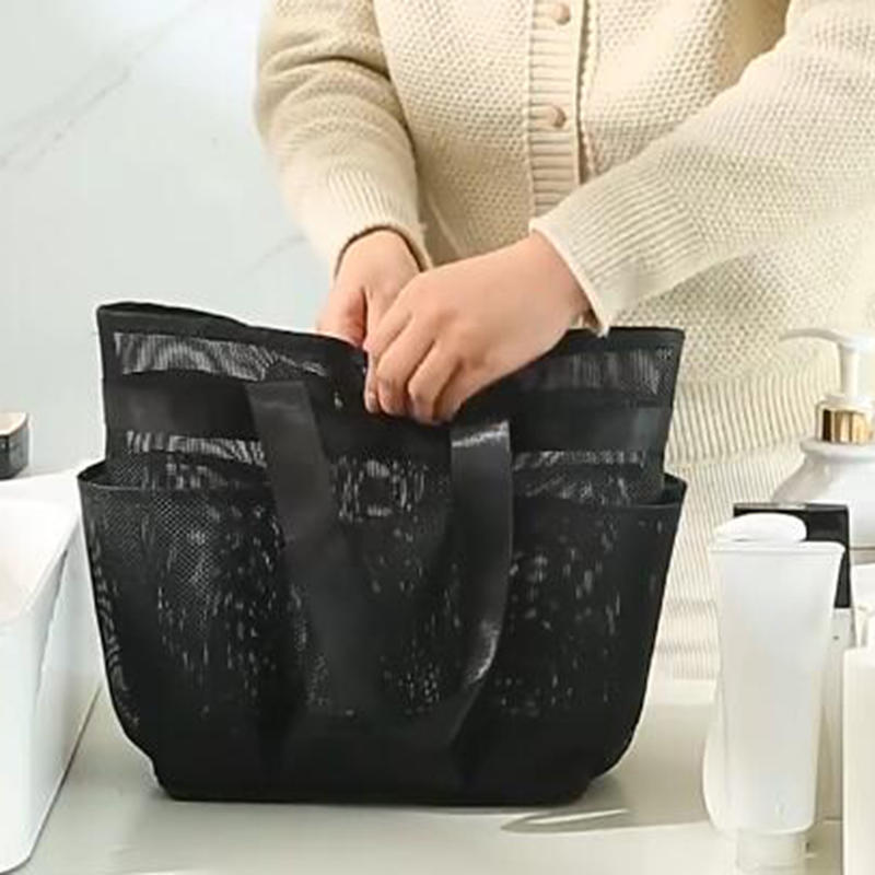 Mesh Shower Bag Hanging Toiletry Bag Portable Wash Bag Quick Dry Cosmetic Bag Shower Organizer for Bathroom Dorms Beach Camping