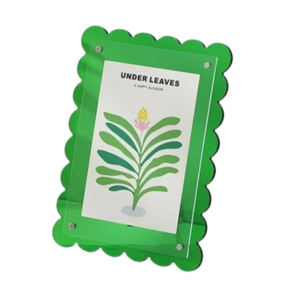 

Акриловая подставка фоторамка 7 дюймов держатель для фотокарточек фоторамки вертикальная и горизонтальная зелёный