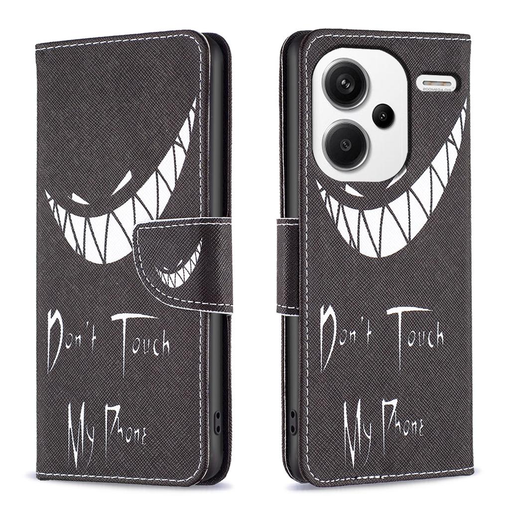 For Xiaomi Redmi Note 13 Pro+ 5G Case with Card Holder PU Leather Pattern Printed Phone Cover