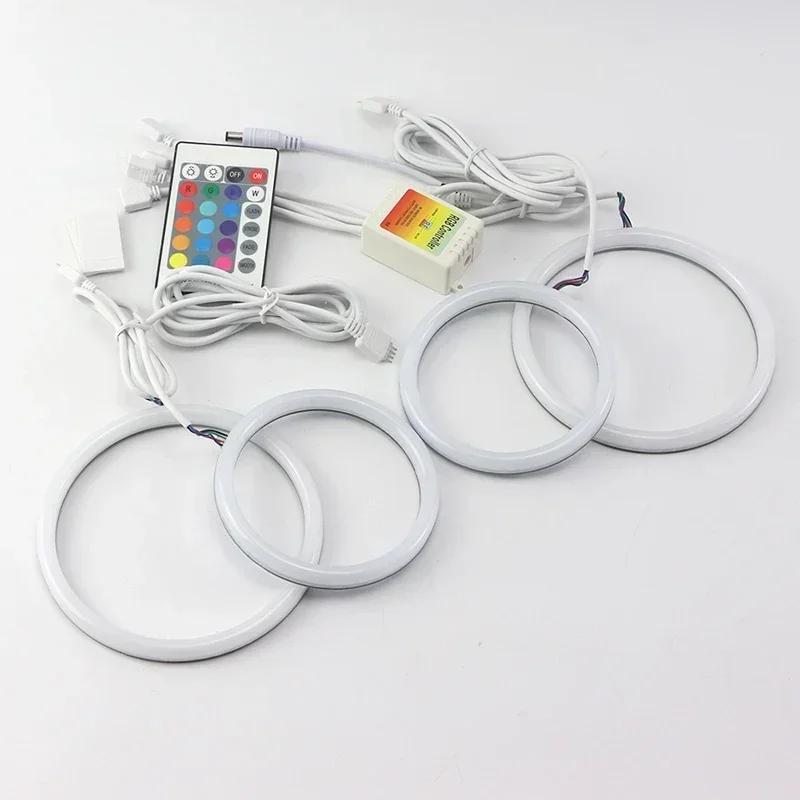 for BMW 3 Series E90 E92 E93 M3 07-13 Accessorie Cotton RGB Angel Eyes DRL, 16 Colors, 4 Dynamic Modes, Brightness Adjustment