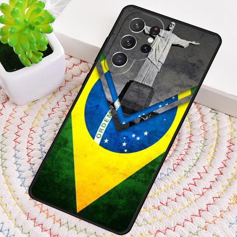 Brazil Flag Phone Case for Samsung Galaxy Note 10 Pro S26 Ultra S23 S24 FE S25 S21 S22 PLUS Shockproof Cove