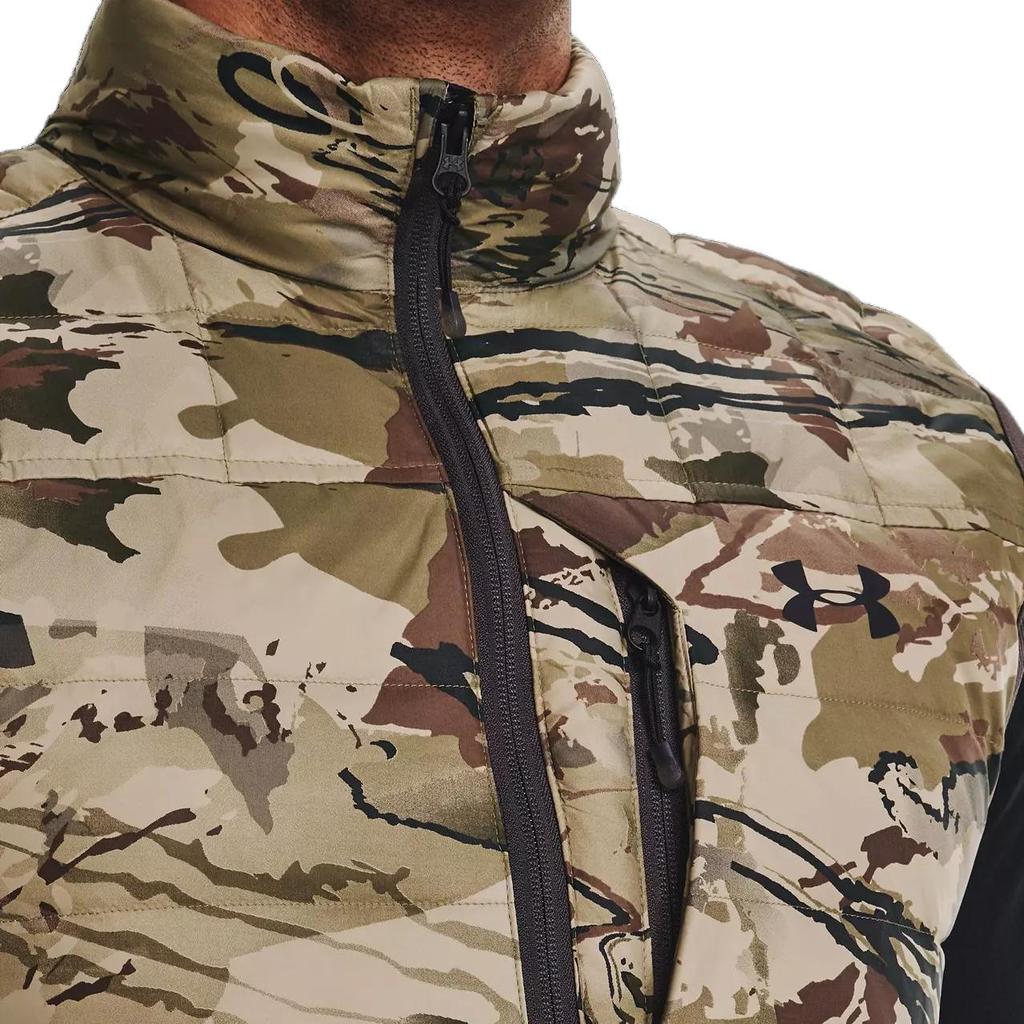 Under Armour Ua Storm Ridge Reaper Camouflage Print Breathable Zip Collar Sleeveless Vest Men Vests 1372596-989