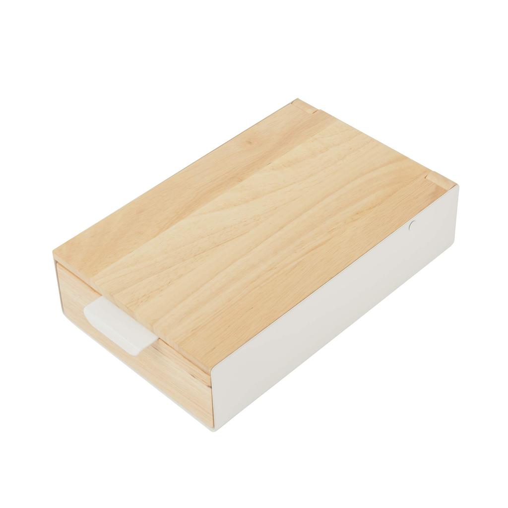 Umbra REFLEXION STORAGE for Accessory Storage BOX, White/Natural,