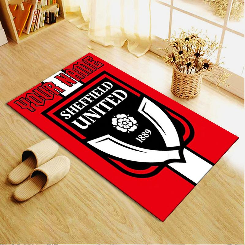 Custom Name Sheffield United FC Carpet Rug for Living Room Bedroom Home Sofa Decoration,Kids play Non-slip Floor Mat