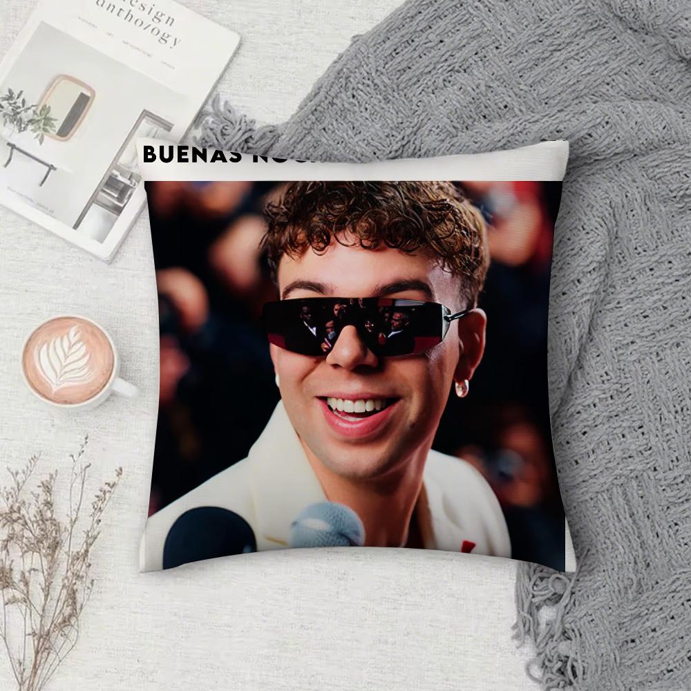 Rapper Q-Quevedo Columbia Album Pillow Case Square Double-Sided Printing Short Plush Sofa Cushion Cover Bedroom Bedside Pillow