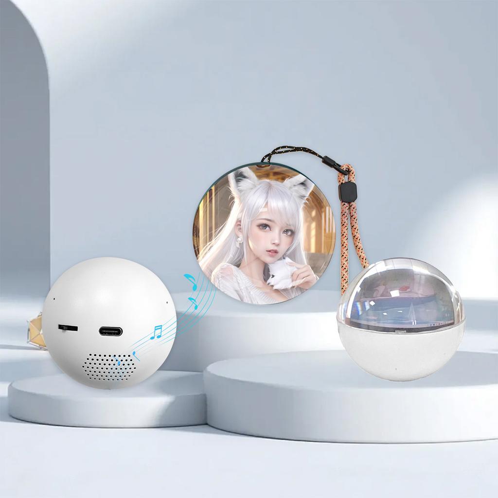 3D Video Crystal Ball Digital Display Memory Sphere Glass Ball Upload Videos & Photos Memory Orb Lamp Gift for Birthday Wedding