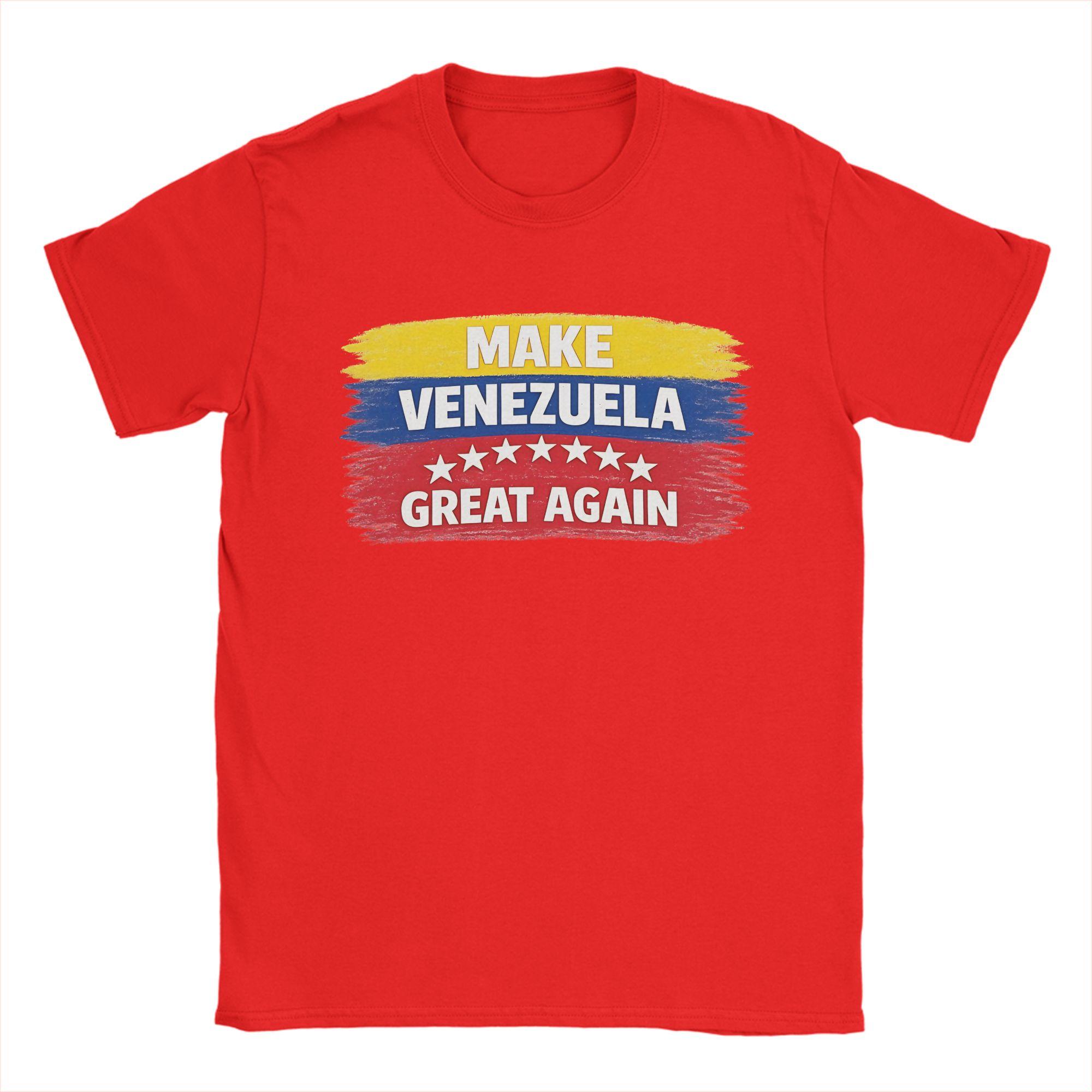 MAKE VENEZUELA GREAT AGAIN  T Shirt Unisex Womens 100 Cotton Vintage TShirt O Neck  Tees Short Sleeve Clothing 6XL S