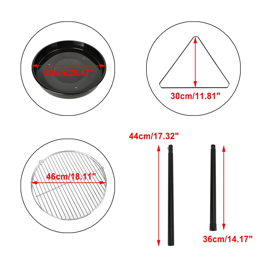 Stativ Outdoor Feuerstelle BBQ Runde Schale Garten Terrasse Extra Großer Grill